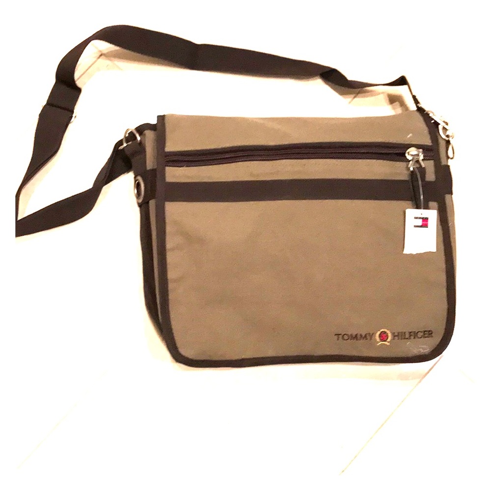 Tommy Hilfiger Tan and Black Shoulder Bag